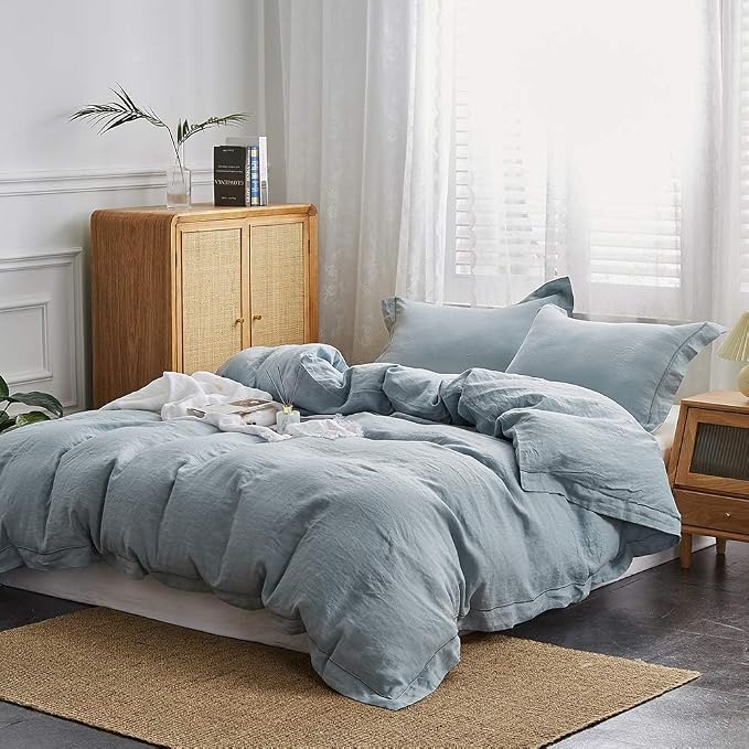 Simple&Opulence 100% Washed Linen Duvet Cover - Image 8