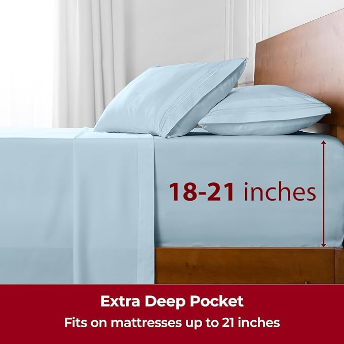 Mellanni Extra Deep Split King Sheets - Image 6
