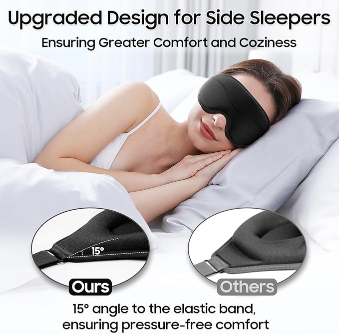 Sleep Mask - Total Blackout 3D Sleeping Mask, Super Lightweight & Silky Soft - Image 3
