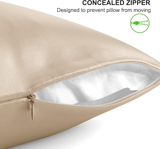 ALASKA BEAR Natural Silk Pillowcase, Hypoallergenic, 19 Momme, 600 Thread Count - Image 2