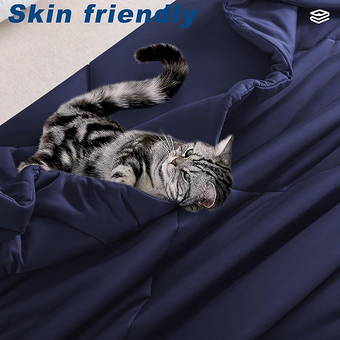 Cooling Comforter Queen Size, Double-Sided Cold Tech Fabric Quilted Bed - Image 5
