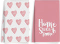 2PCS Pink Heart Love Home Sweet Home Valentine's Kitchen Towels, Valentines Day by Unknown