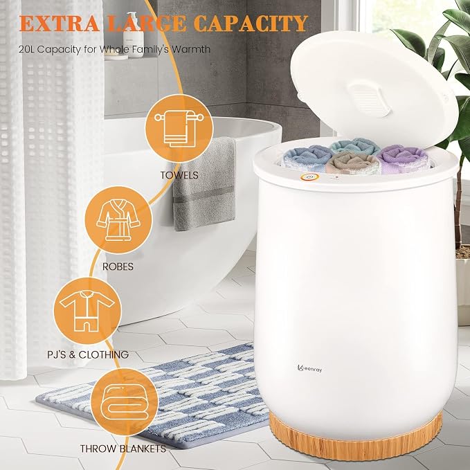 Keenray Bucket Style Towel Warmers, Luxury Bucket Towel Warmer, Large Towel - Image 7