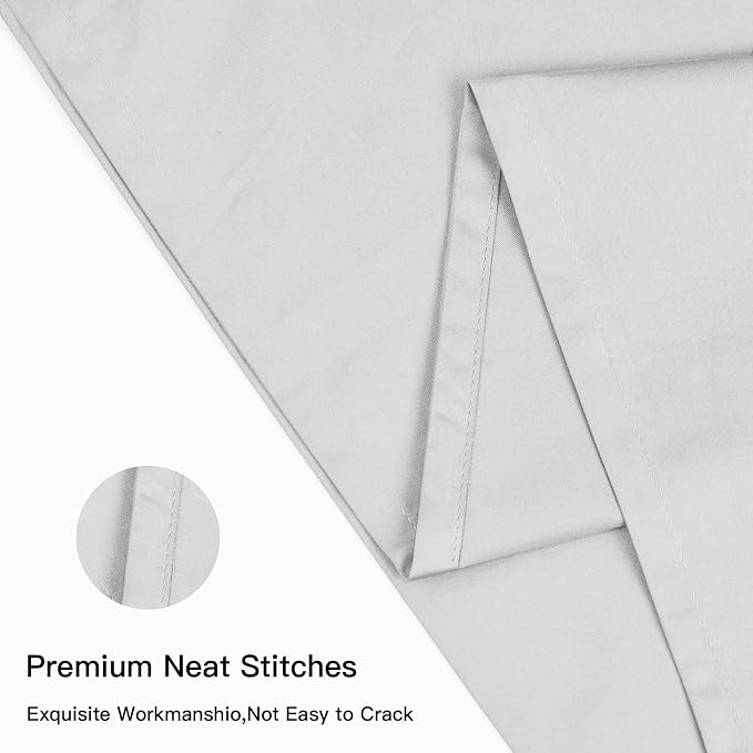 100% Cotton Queen Pillowcases Set of 2, Deep Dream 600 Thread Count Pillow Cases - Image 4