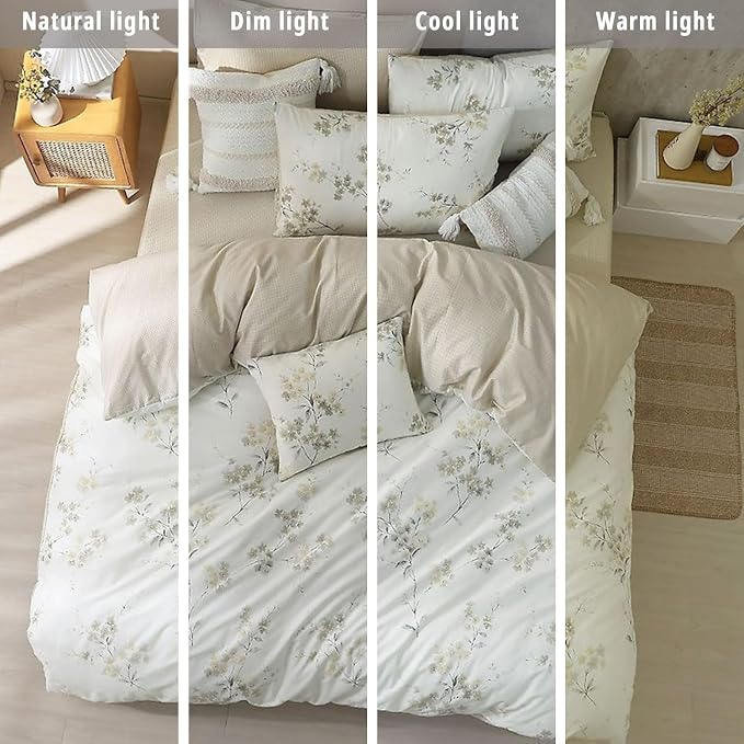 LEMIROE Floral Cotton Comforter Queen Size - Image 6
