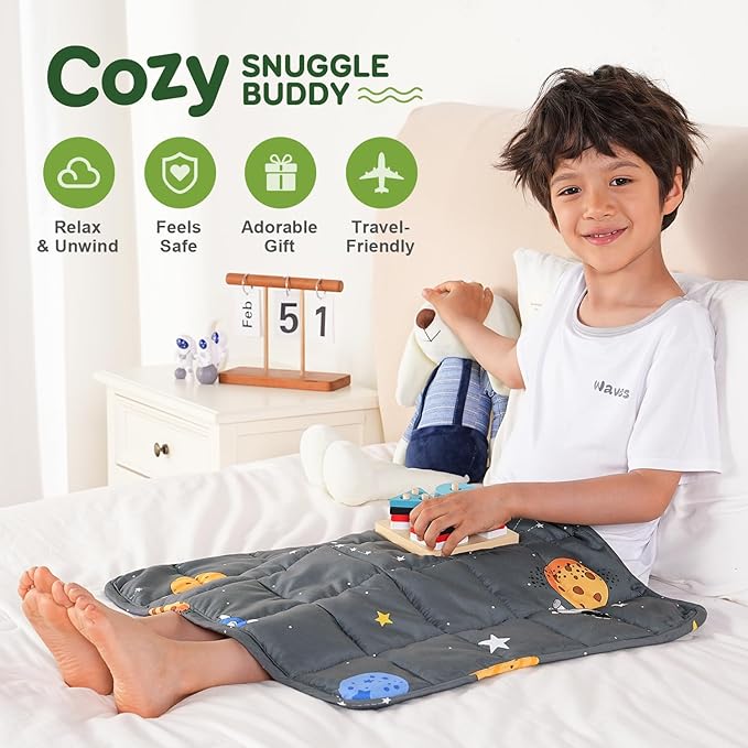 Sivio Weighted Lap Blanket 2lb, Small Cute Lap Pad, Soft Cooling Heavy Blankets - Image 2