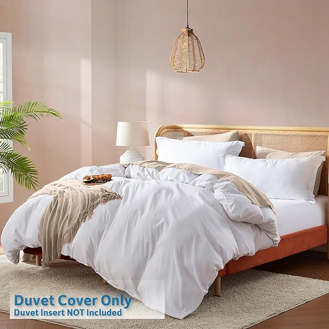 Nestl White California King Duvet Cover Sets - Image 2
