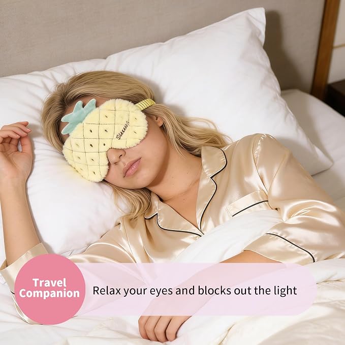 PERFECTSIGHT Sleep Eye Masks, Cute Fruit Sleep Eye Cover Lightweight Adjustable - Image 3