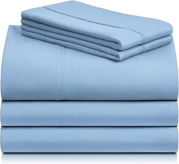 LuxClub 5 PC Split King Sheet Set, Breathable Luxury Bed Sheets, Deep Pockets - Image 9