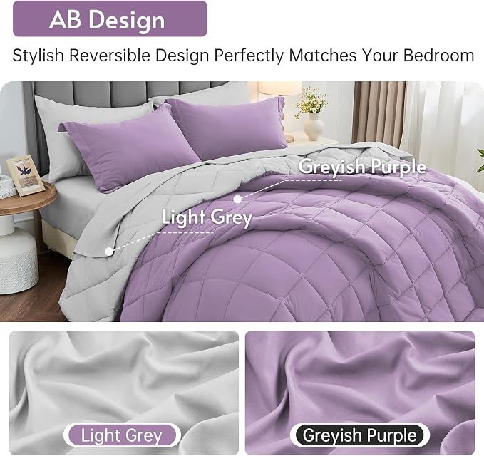 MUXHOMO 5 Pieces Twin XL Comforter Set, Reversible Bed in a Bag Twin XL Size - Image 3