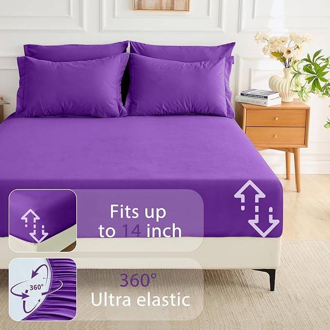 MUXHOMO 7 Pieces Full Comforter Set, Soft Bed in a Bag Full Size, All Season - Image 6