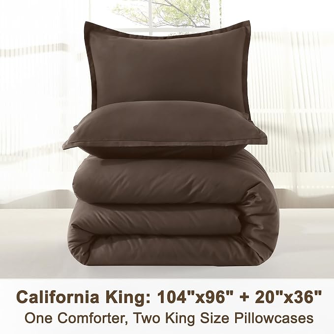 Litanika Chocolate Comforter California King Size, 3 Pieces Cal King - Image 9