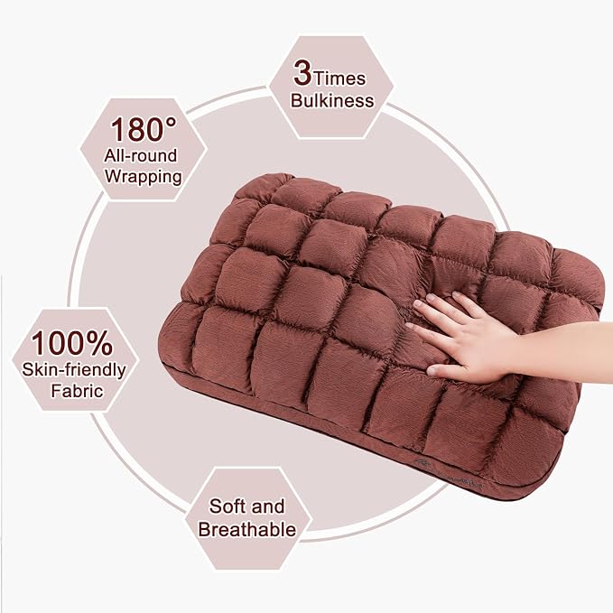YOUR MOON Fluffy Support Bed Pillow King Size, Super Soft Premium Down - Image 8