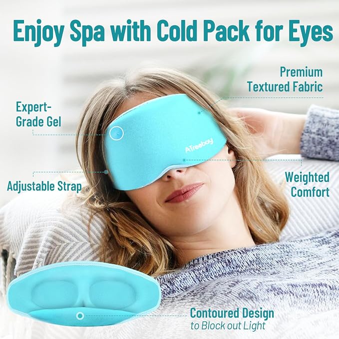 3D Gel Cooling Eye Mask, Weighted Eye mask - Image 5