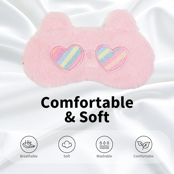 PERFECTSIGHT Sleep Eye Masks, Cute Sleep Eye Cover Lightweight Adjustable - Image 2