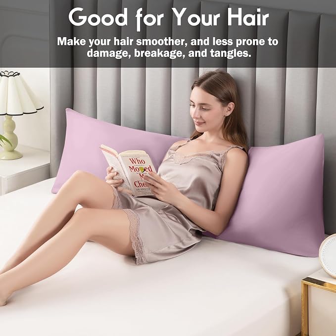 Body Pillowcase with Zipper Cooling Viscose from Bamboo Zippered Pillowcases - Image 5