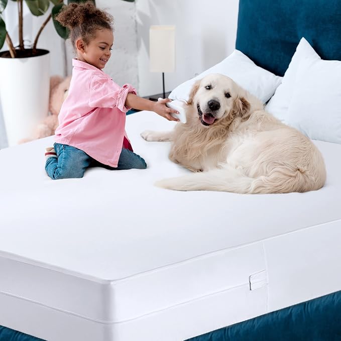 Utopia Bedding Mattress Protector Zippered California King Size, 100% - Image 2