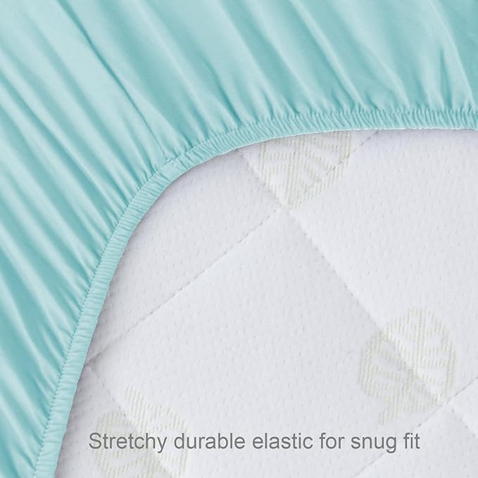 Biloban Crib Sheets Fitted, 2 Pack Sheet Fits Standard Crib Mattress, Neutral - Image 5