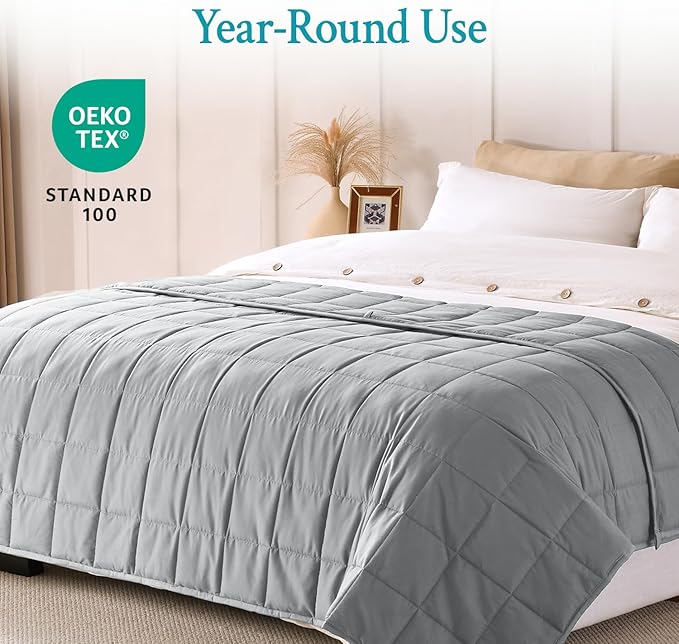 Topblan Weighted Blanket for Adults 12lbs, Breathable Cooling Weighted Blanket - Image 4