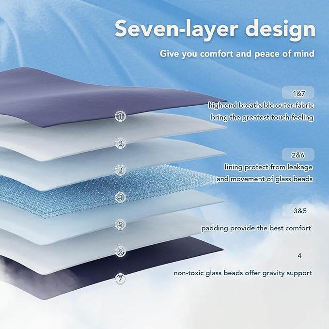 Topcee Weighted Blanket Soft Cooling Heavy Blanket Sleeping, Apply to 190-210 - Image 6