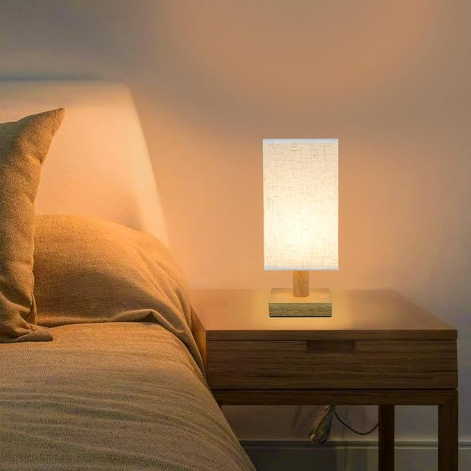 Small Bedside Table Lamp for Bedroom, Minimalist Nightstand Lamp - Image 6