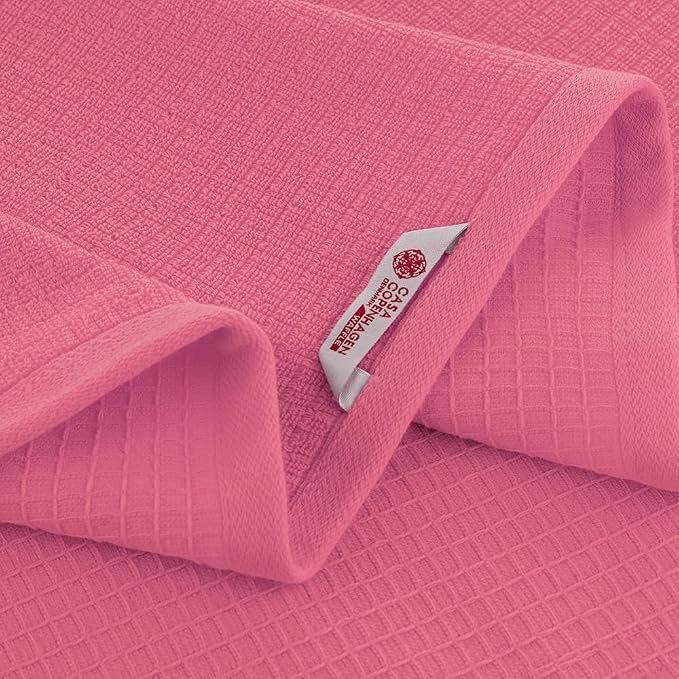 CASA COPENHAGEN Wafffle 4Pcs 100% Egyptian Cotton Large Designer Towels Gift - Image 3