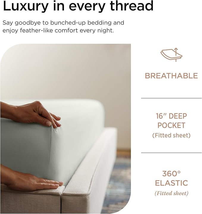 Threadmill Luxury 800 Thread Count Full Size 100% Cotton Sheets - Image 5