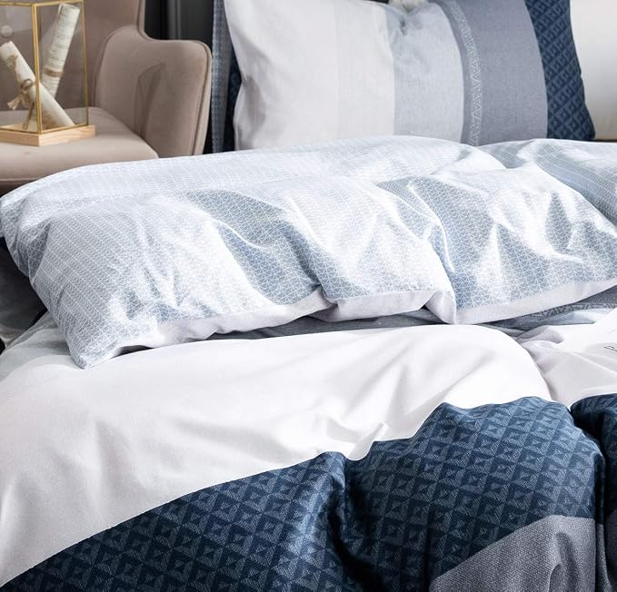 SLEEPBELLA Duvet Cover Twin Set 600 Thread Count Cotton Bedding Set - Image 3