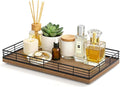 Large Bathroom Vanity Tray – 13" x 8" Acacia Decorative Wooden Tray by Focusonit