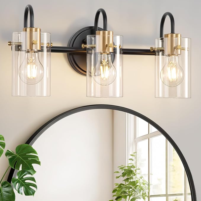 3 Light Bathroom Vanity Light, Modern Wall Sconces Wall Lamp over Mirror by Apenath