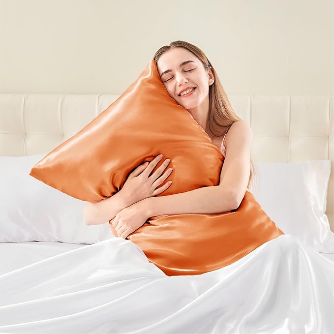 BEDELITE Satin Body Pillow Cover 2 Pack, Super Soft and Cooling Body Pillow - Image 7