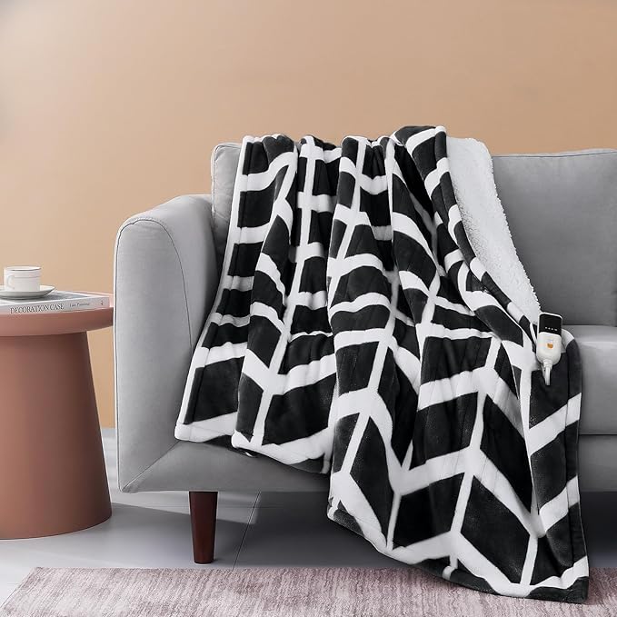 VENTIMI Electric Blanket Heated Throw, Fast Heating Blankets by VENTIMI