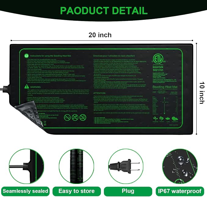 Upgrade Version 4PK Seedling Heat Mat - Image 2