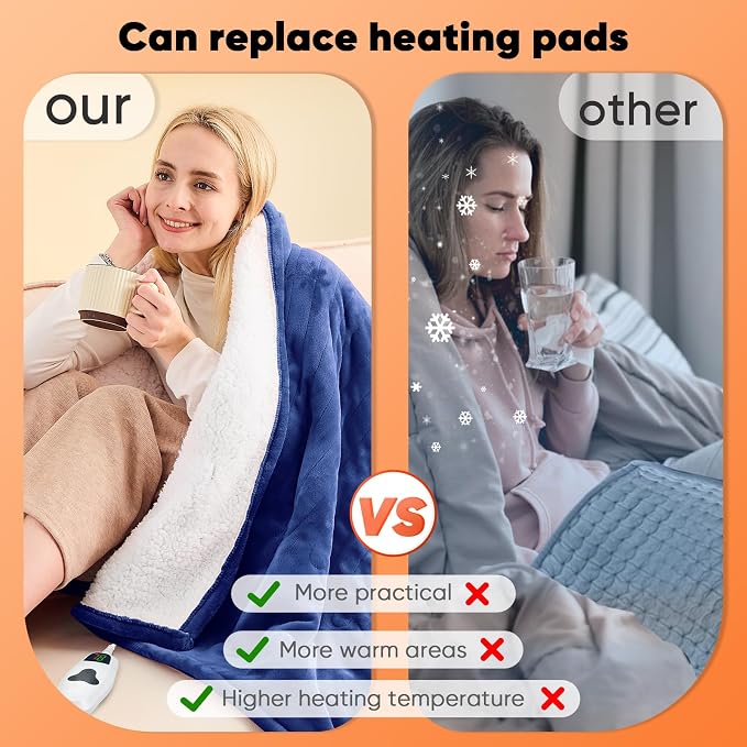 greenoak Heated Blanket Electric Full 72"X84", Heating Blanket - Image 5
