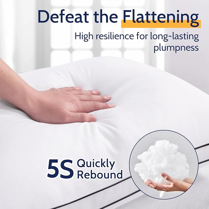 ROUMEA Pillows Standard Size Set of 2, Bed Pillows - Image 5