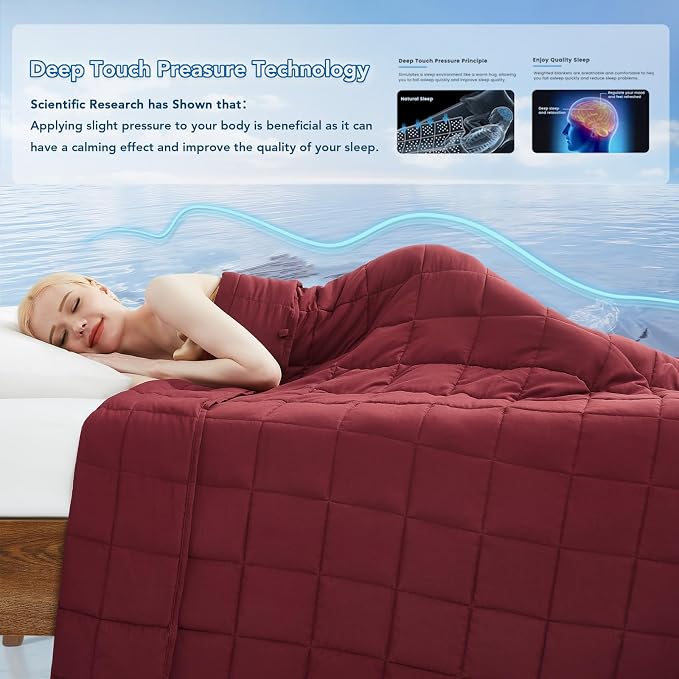 Topcee Weighted Blanket Soft Cooling Heavy Blanket Sleeping, Apply to 190-210 - Image 4