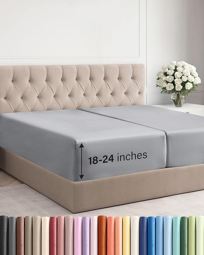 Extra Deep Split King Fitted Sheet by CGKUnlimited