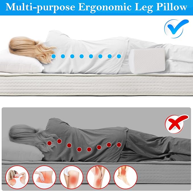 BlissTrends Memory Foam Knee Pillow, Knee Pillow - Image 4
