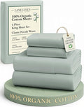 LANE LINEN 100% Organic Cotton Sheets King Size, Eco Friendly Naturally by LaneLinen