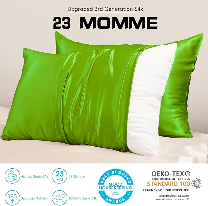 PROMEED 23 Momme Silk Pillowcase 2 Pack - Image 2