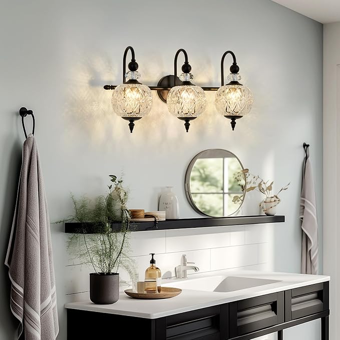 Piepooye Vintage Bathroom Light Fixtures Black Vanity Light - Image 7