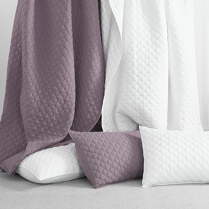 HORIMOTE HOME Quilt Twin Size Grayish Purple, Lightweight Quilt - Image 6
