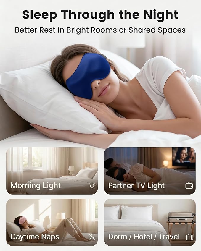 3 Pack 100% Blackout Sleep Mask - Image 8