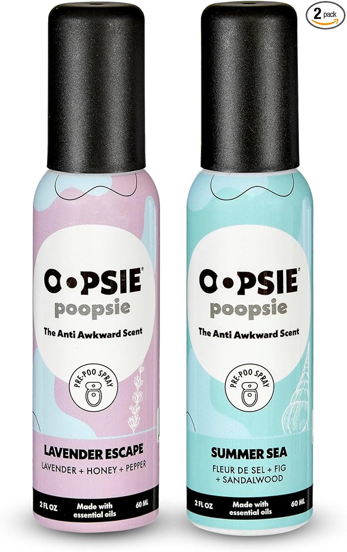 Oopsie Poopsie Toilet Spray – Before & After You Go Bathroom Odor Eliminator & by OopsiePoopsie