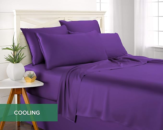 Pure Bamboo Twin Sheets, Genuine 100% Organic Viscose Derived from Bamboo Bed - Image 5