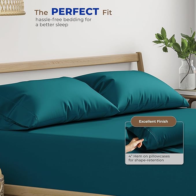 Thread Spread 100% Egyptian Cotton King Size Pillow Cases Set of 2 - Image 4