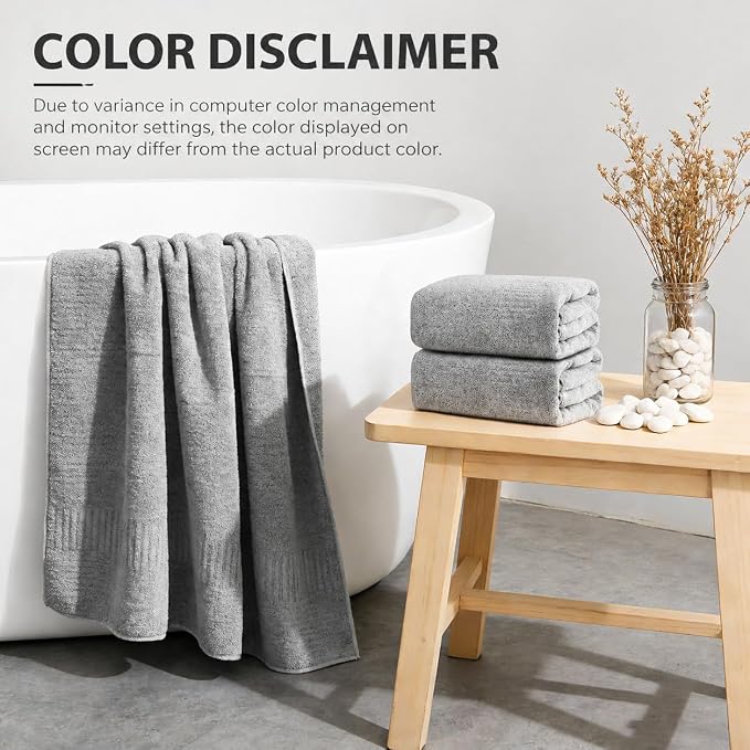 SEISSO 4 Pack Extra Large Bath Towels 63"x35", Bath Sheets - Image 5