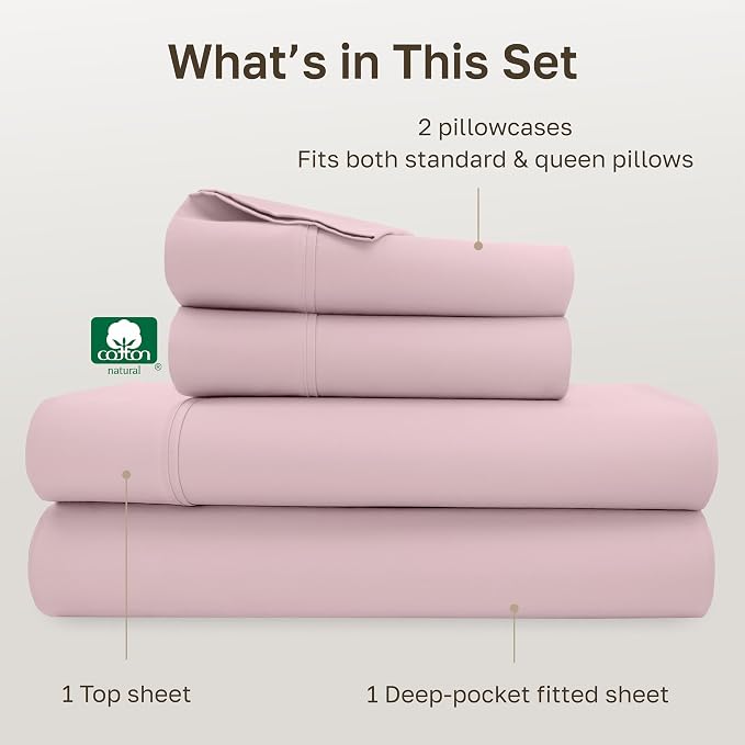 California Design Den Soft Queen Size 100% Cotton Sheet Sets, 400 Thread Count - Image 4