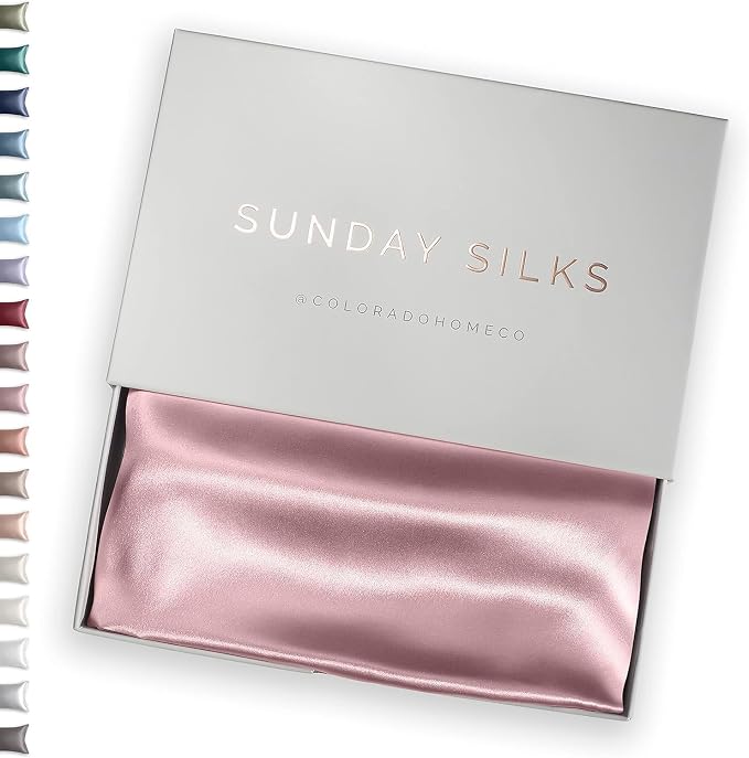 SUNDAYSILKS™ Premium Silk Pillow Cases | 100% Mulberry Silk Pillowcase by ColoradoHomeCo