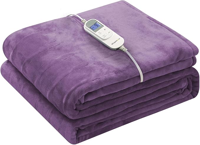 Wapaneus Heated Blanket Electric Blanket 62" x 84" Twin Size by Wapaneus